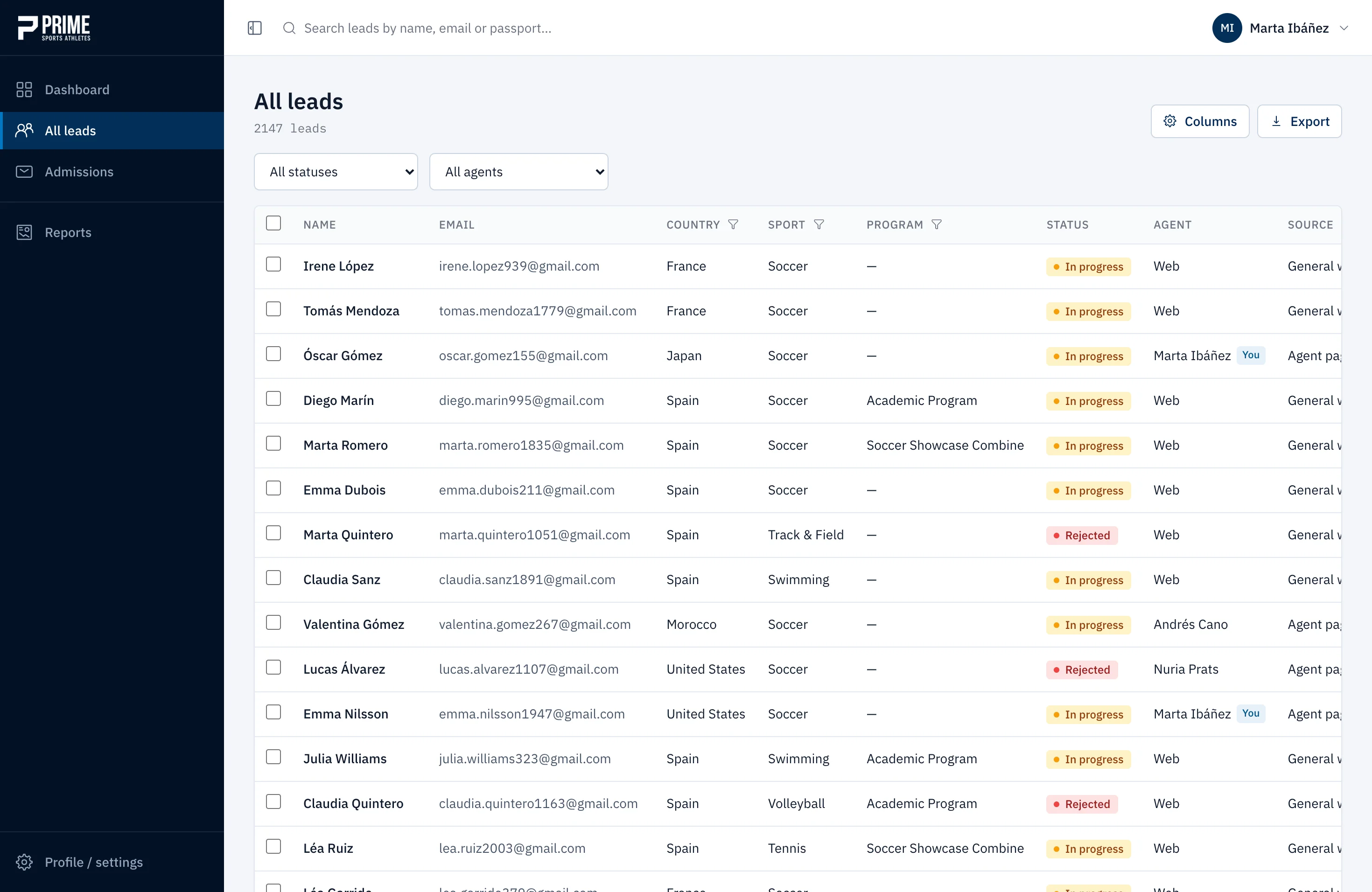 CRM Prime Sports Athletes — imagen 2